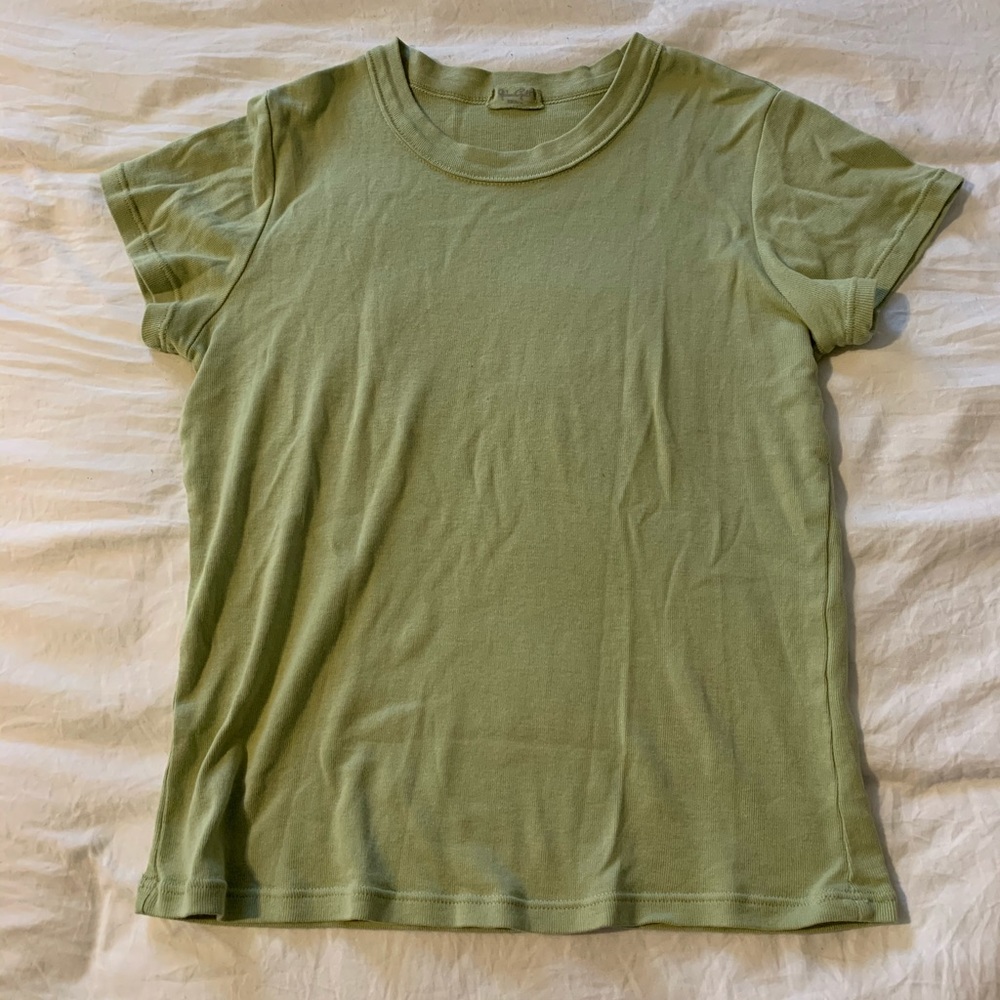 tight green tee